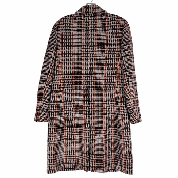 J Crew Wool Blend Single Breasted Topcoat Cabernet Plaid Size 6 - Picture 7 of 12